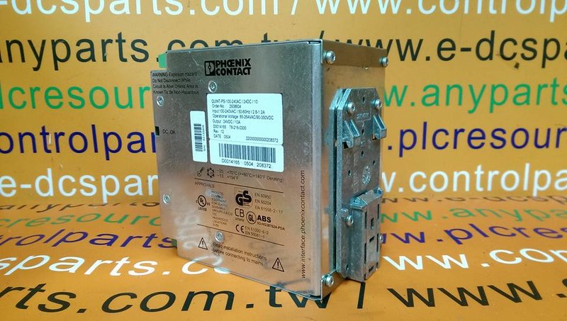 PHOENIX CONTACT POWER SUPPLY QUINT-PS-100-240AC/24DC/10 2938604